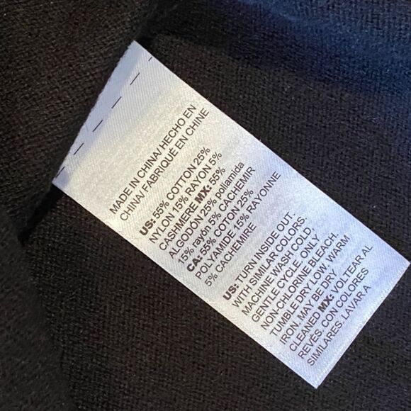 Chico’s V Neck Black Sweater Tunic Size S NWT 0824 - Picture 10 of 11